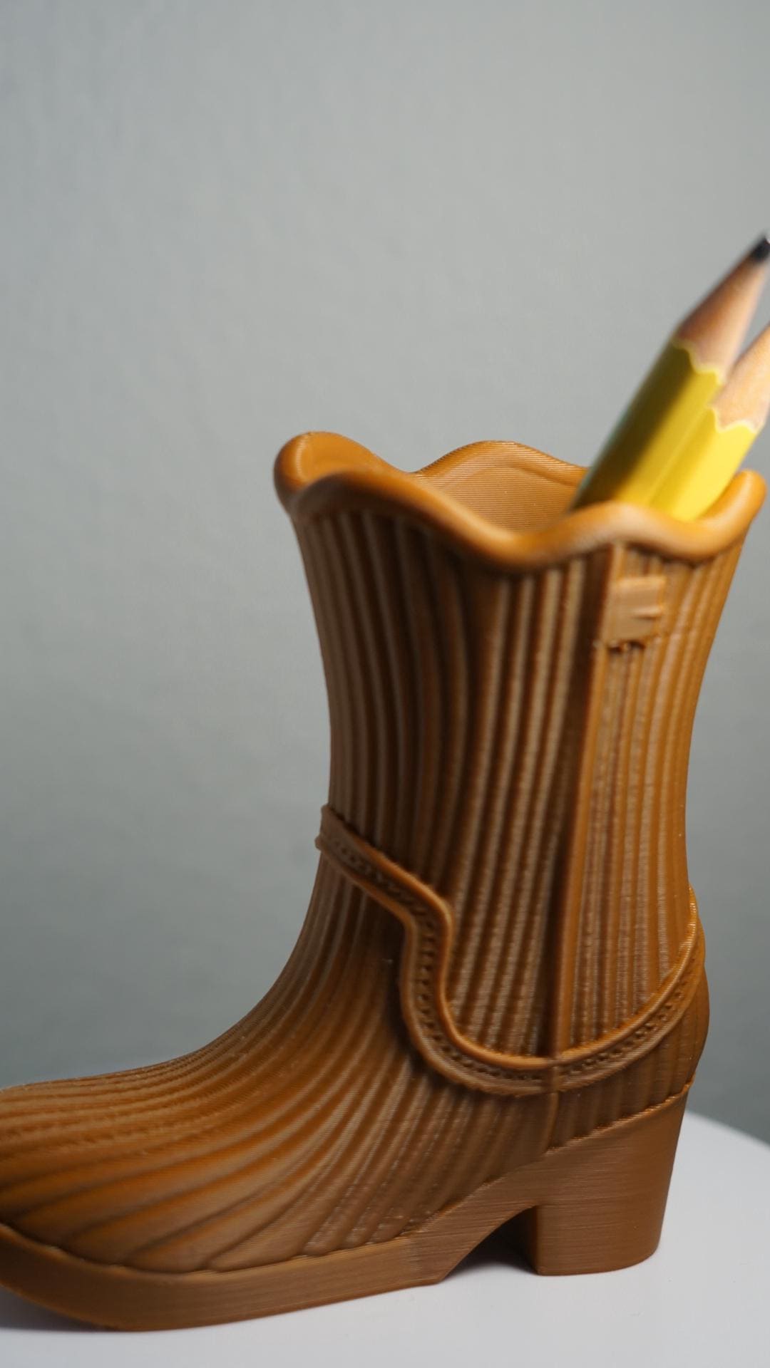 Cowboy Boot Pencil Holder - Western Desk 5.5"-Printastic Treasures
