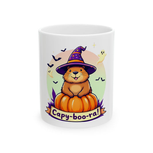 Cute Halloween Capybara Mug | Perfect for Fall, Pumpkin Spice, Cozy Comfort, Gift for Animal Lovers, Fun Coffee Cup