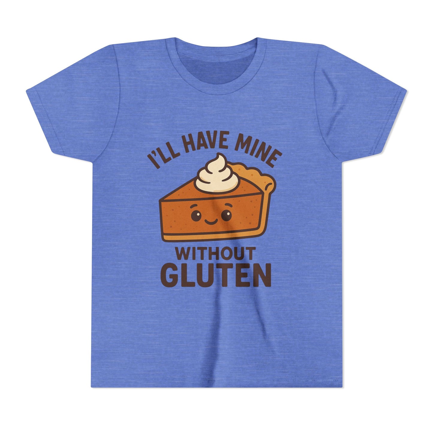 Funny Youth Tee, Gluten-Free Thanksgiving Shirt, Kids Holiday Apparel, Cute Pumpkin Pie Design, Fun Birthday Gift, Kids Casual Wear
