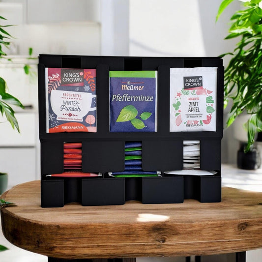 Tea Organizer – Modern, Minimalist, Rectangular Holder-Printastic Treasures