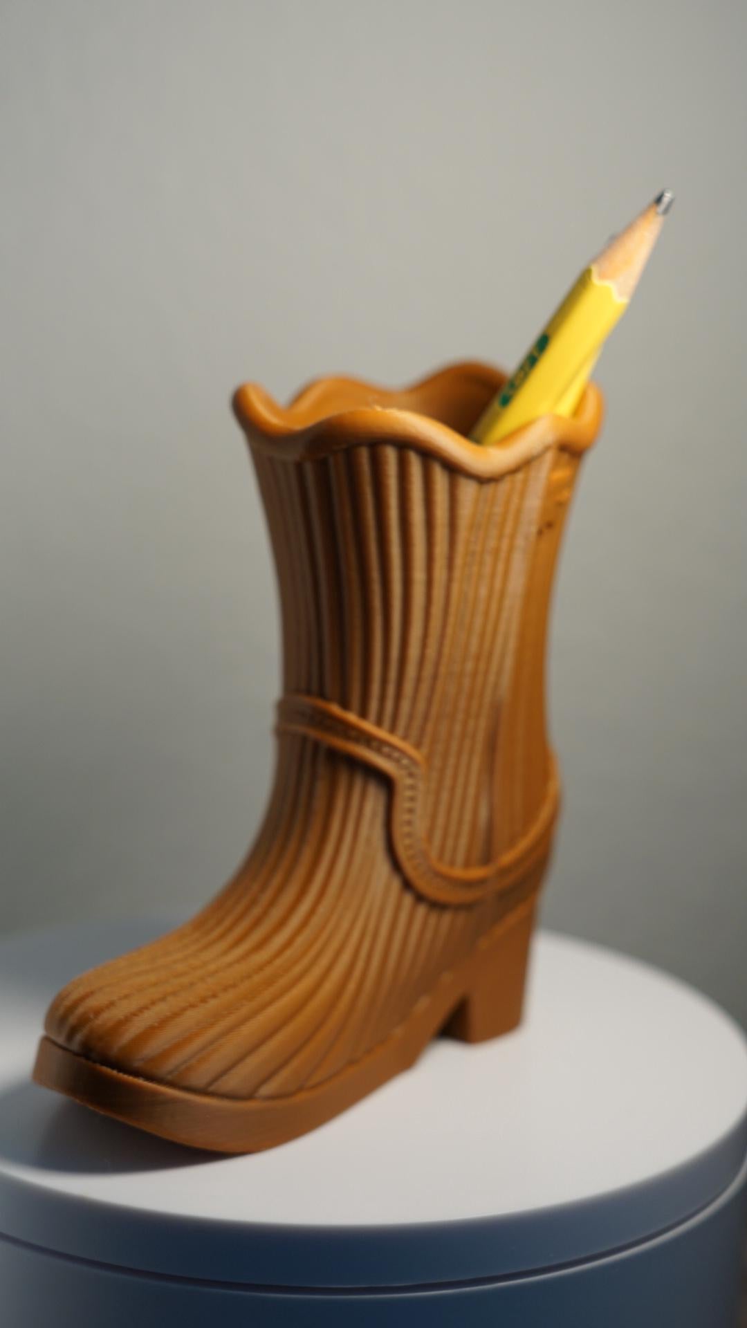 Cowboy Boot Pencil Holder - Western Desk 5.5"-Printastic Treasures