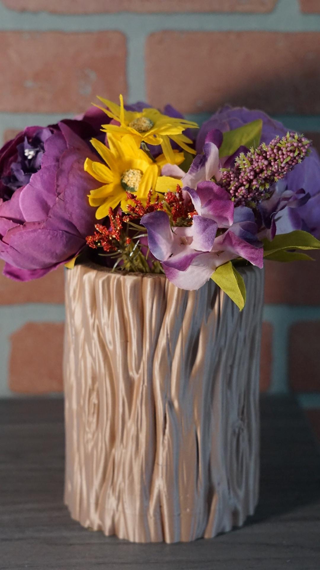 Wood Stump Vase - Rustic Modern Forest Decor-Printastic Treasures