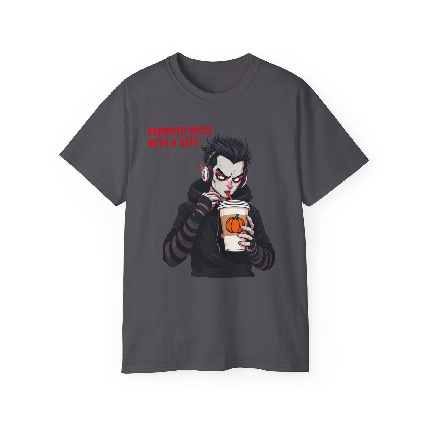 Vampire Themed Tee, Halloween Shirt for Unisex, Goth Graphic T-shirt, Horror Costume Top, Men Women Scary Clothing