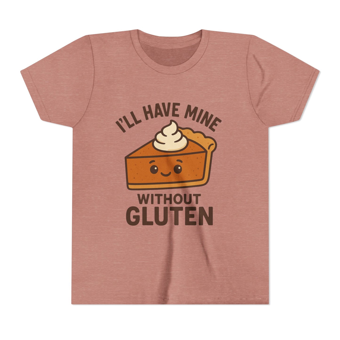 Funny Youth Tee, Gluten-Free Thanksgiving Shirt, Kids Holiday Apparel, Cute Pumpkin Pie Design, Fun Birthday Gift, Kids Casual Wear