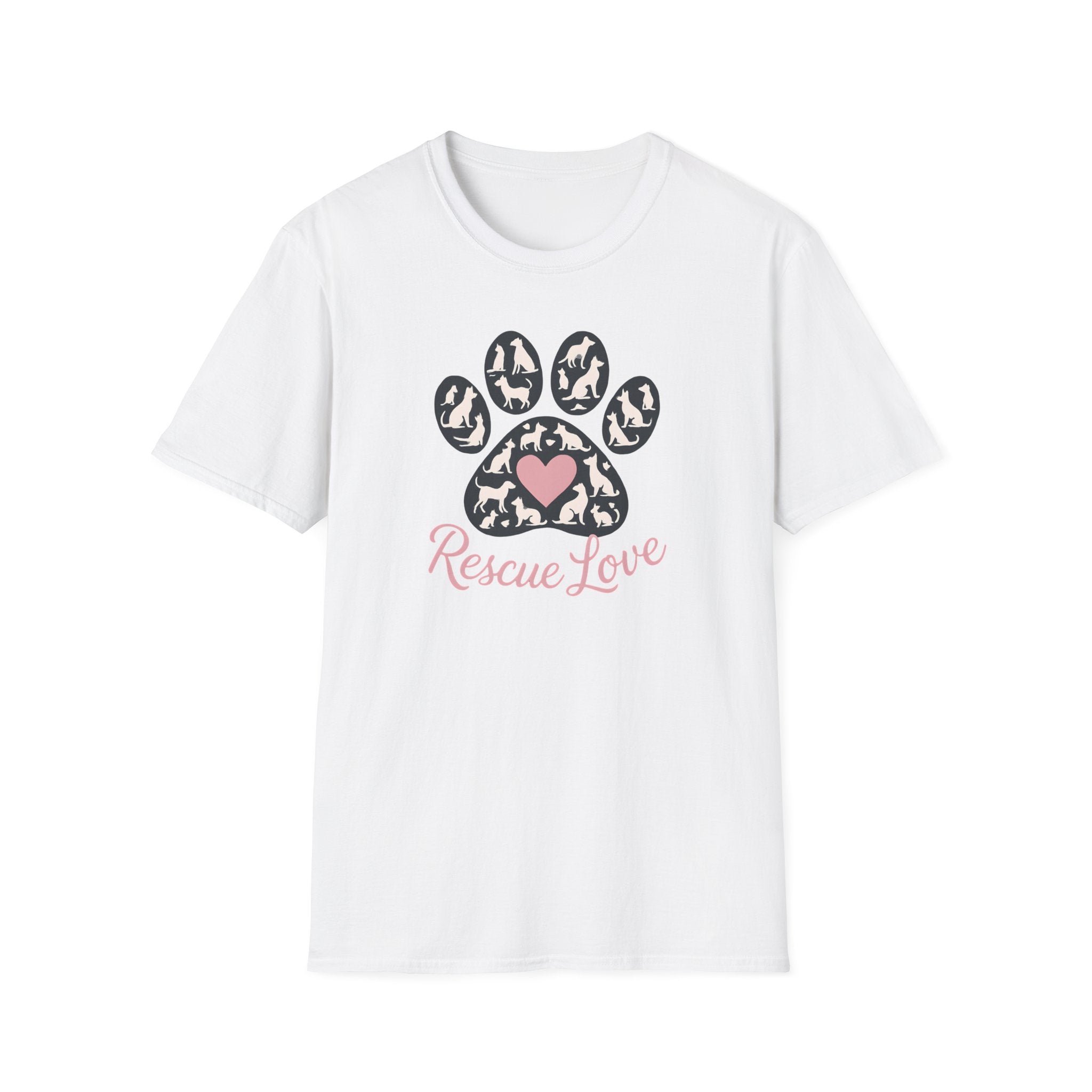 Rescue Love Paw Print T-Shirt
