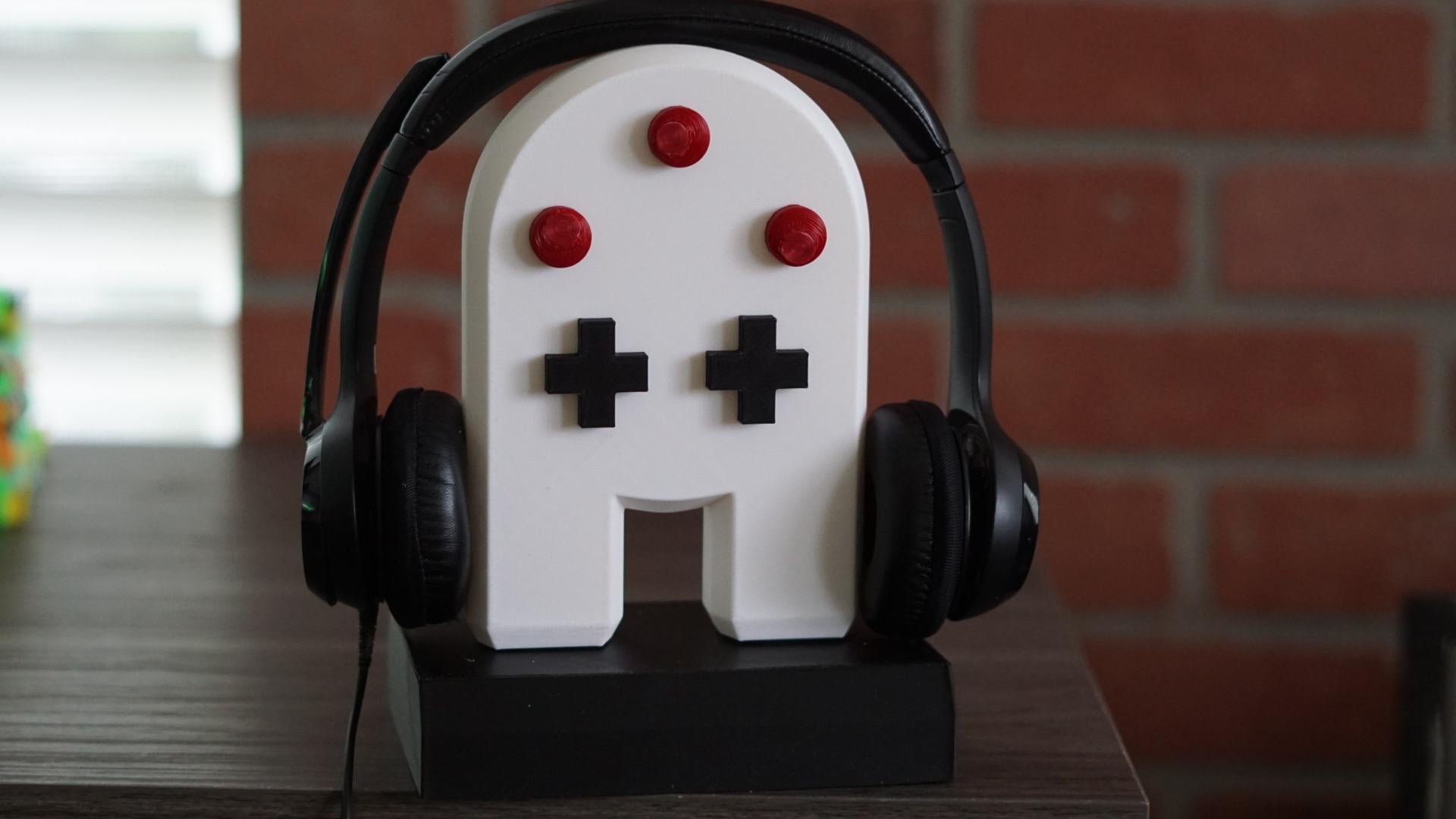 Retro Ghost Shape Headphone Stand - 3D Printed Gaming Mount-Printastic Treasures