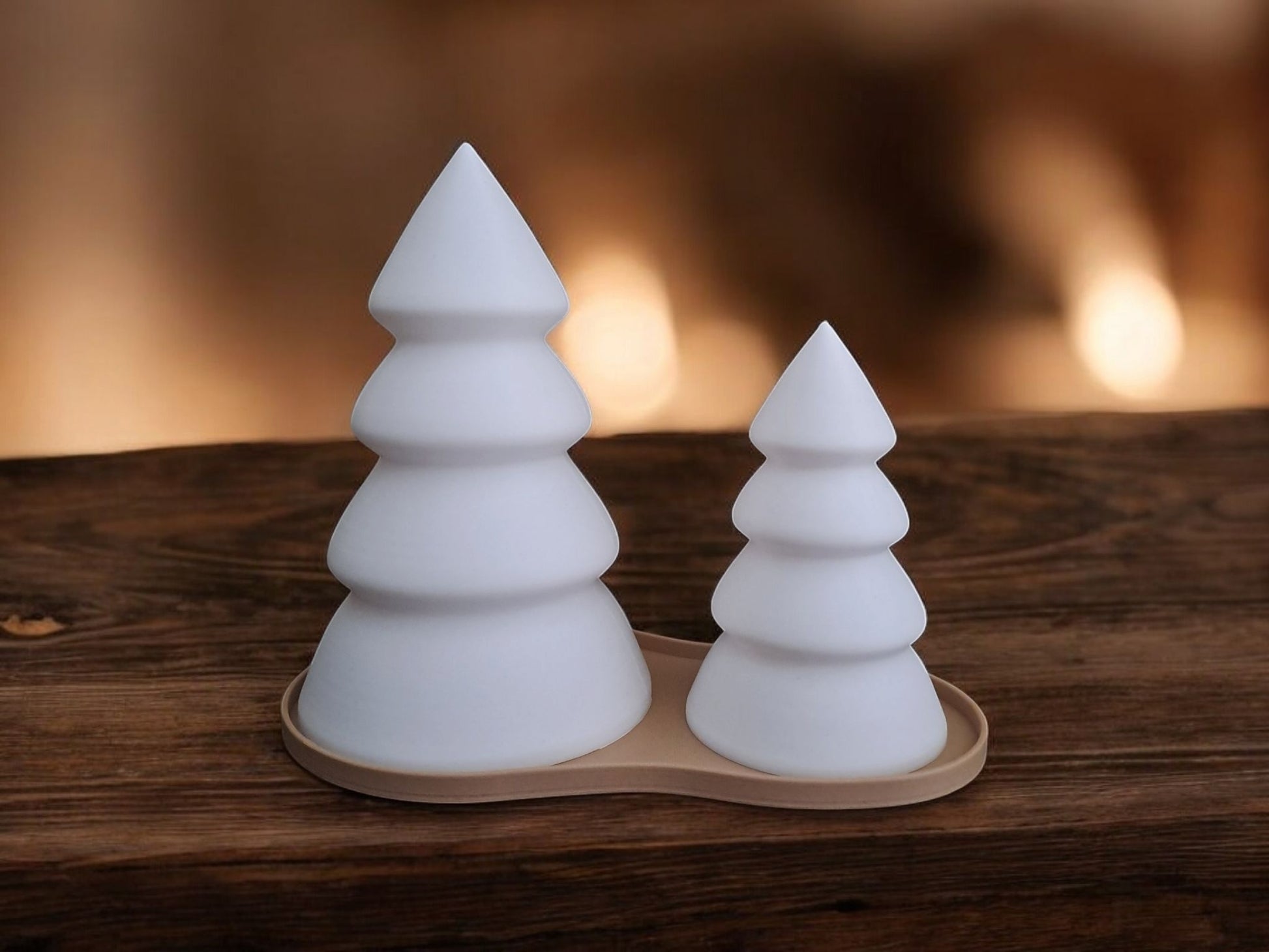 Christmas Decor - Tree Tea Light Set (2-Pack) | Festive Holiday Lighting-Printastic Treasures