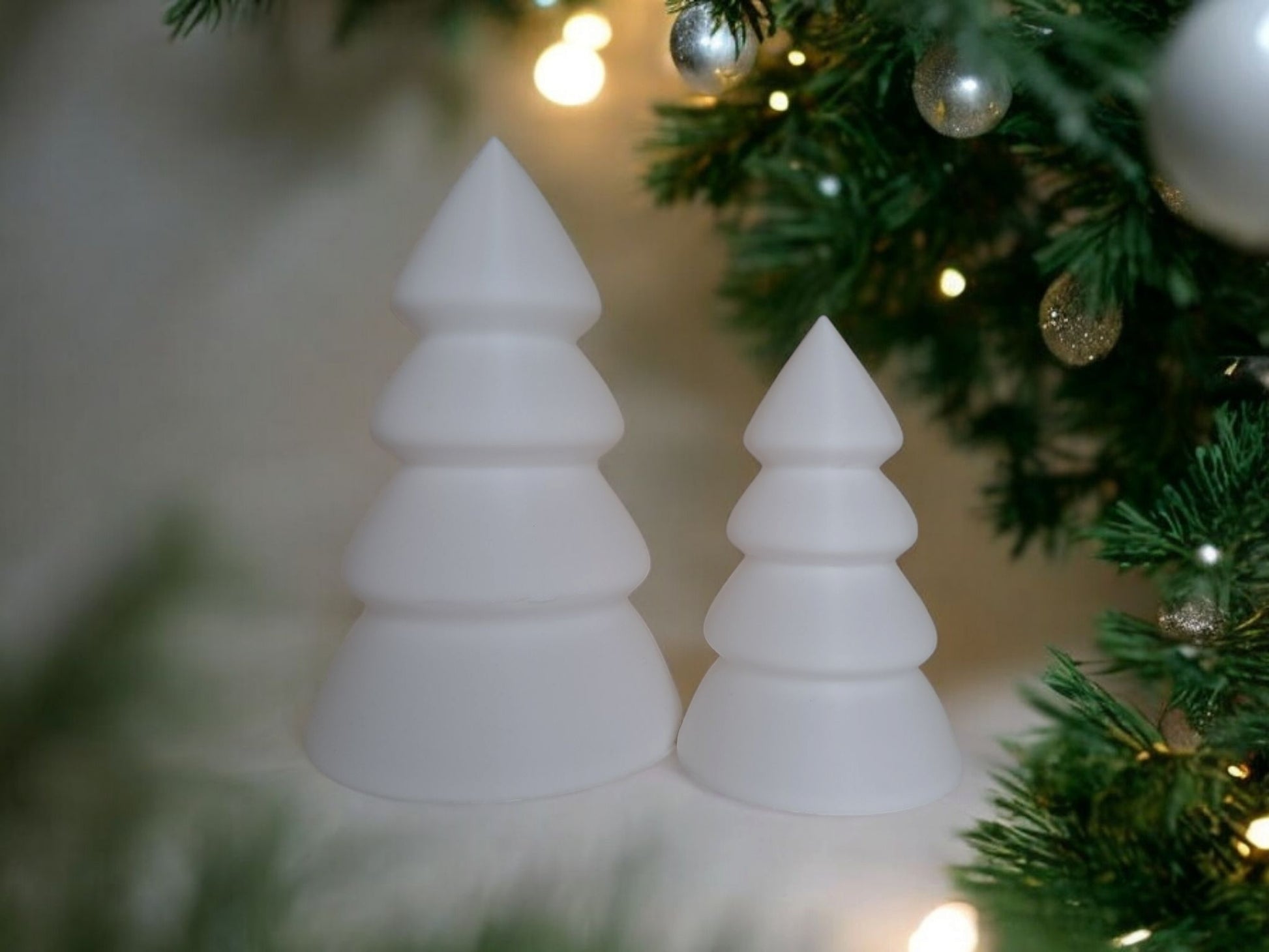 Christmas Decor - Tree Tea Light Set (2-Pack) | Festive Holiday Lighting-Printastic Treasures