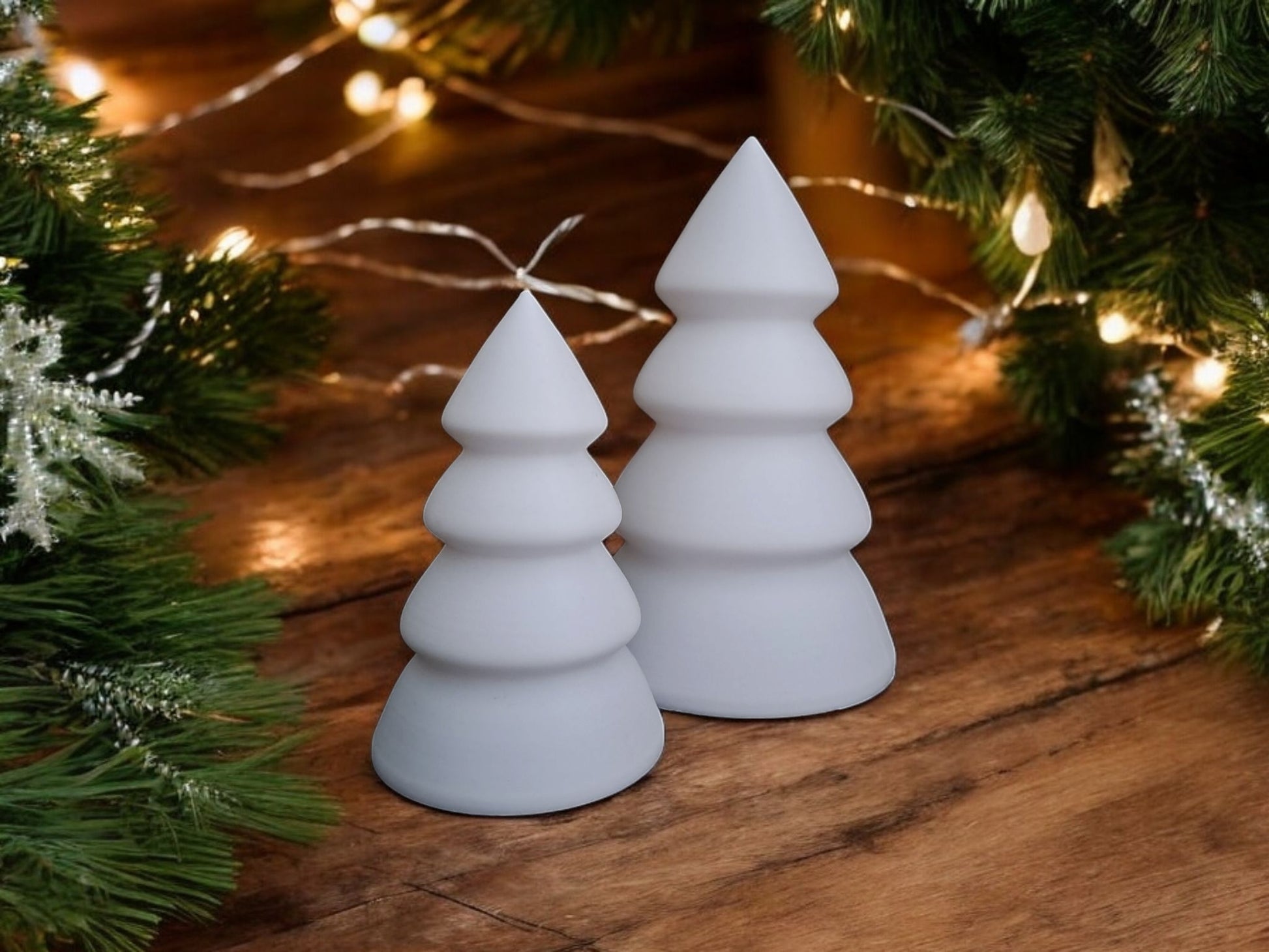 Christmas Decor - Tree Tea Light Set (2-Pack) | Festive Holiday Lighting-Printastic Treasures