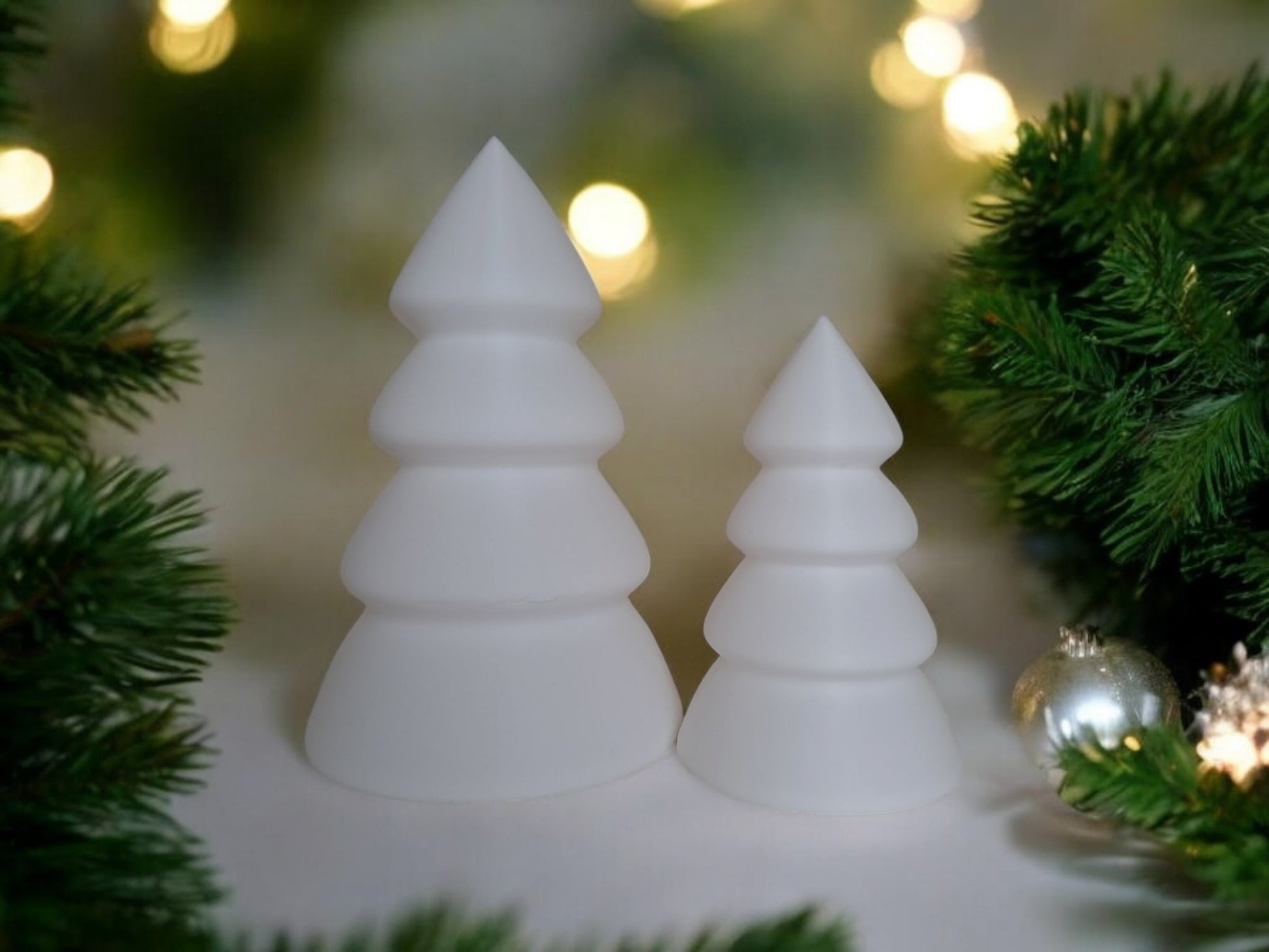 Christmas Decor - Tree Tea Light Set (2-Pack) | Festive Holiday Lighting-Printastic Treasures