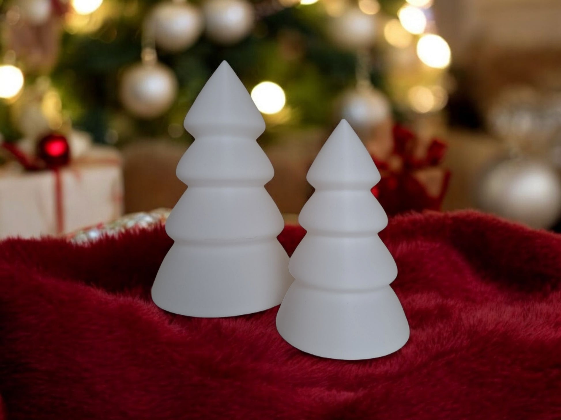 Christmas Decor - Tree Tea Light Set (2-Pack) | Festive Holiday Lighting-Printastic Treasures