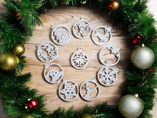 Christmas Decor Set – 10 Ornament Bundle-Printastic Treasures