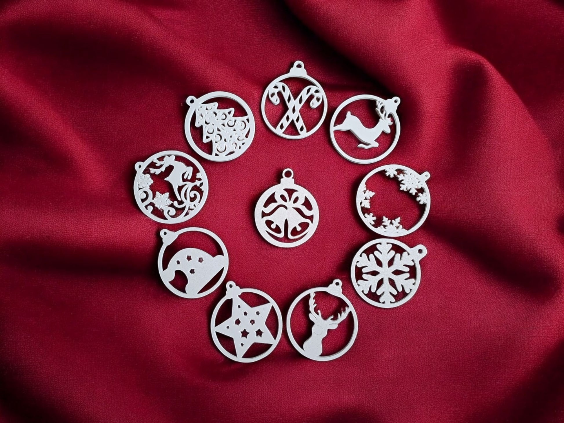 Christmas Decor Set – 10 Ornament Bundle-Printastic Treasures