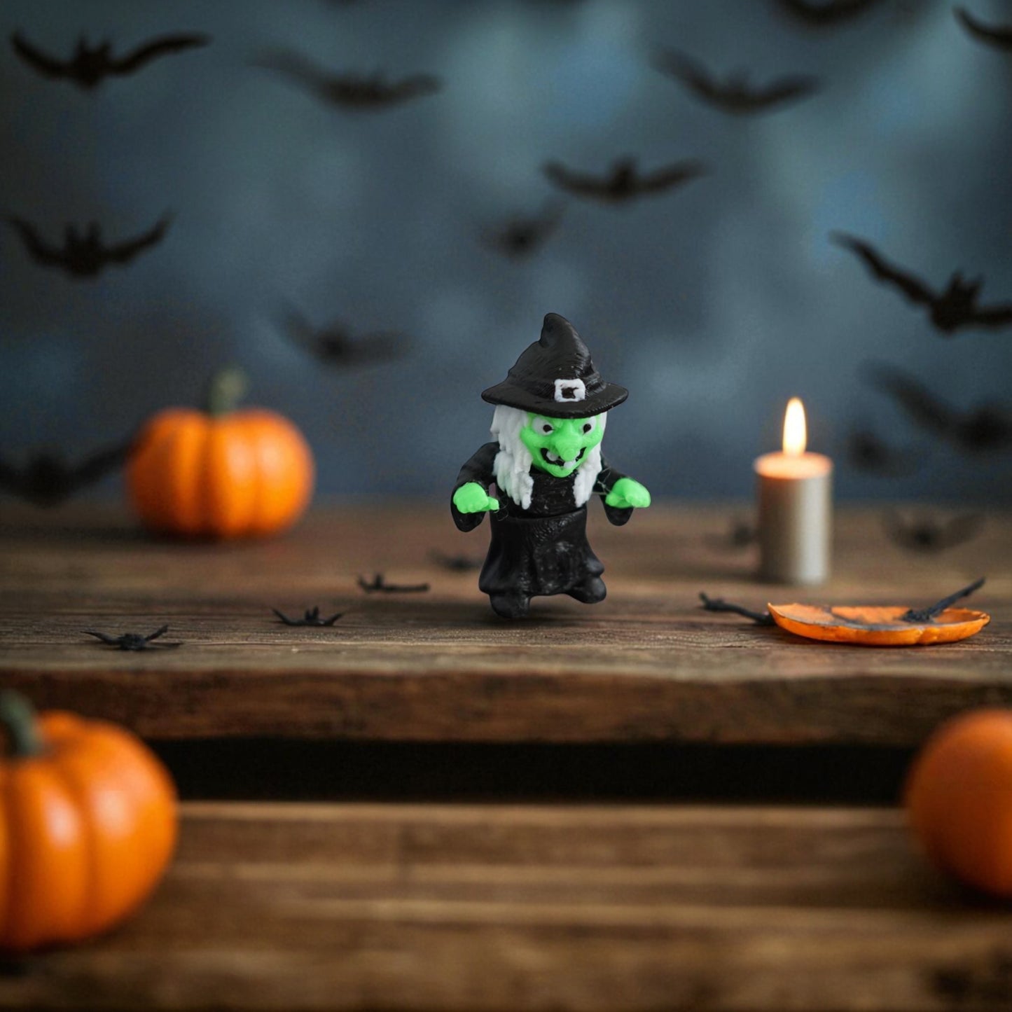 Halloween Flexi Bundle – Articulated Pumpkin, Bat, Spider, Witch, Raven & Skeleton Fidget Toys | Goodie Bag Gift | Favors