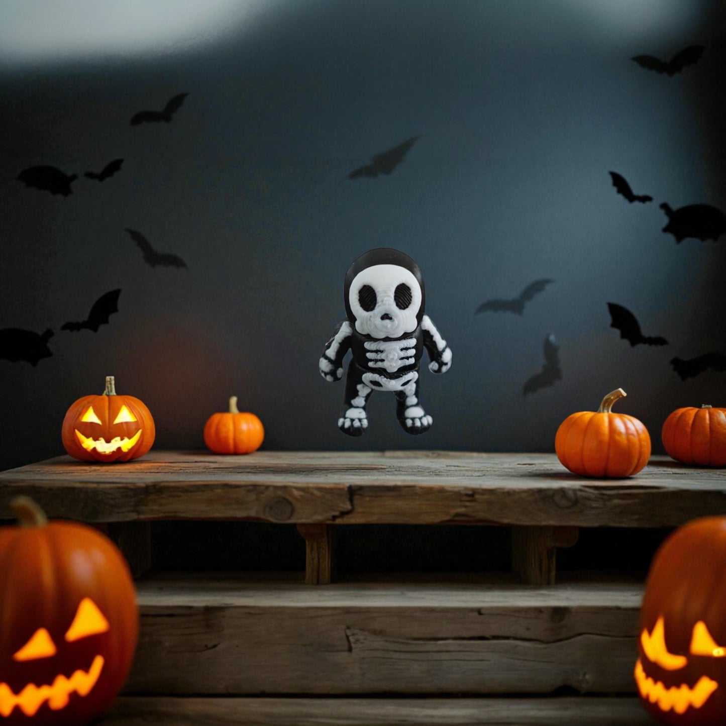 Halloween Flexi Bundle – Articulated Pumpkin, Bat, Spider, Witch, Raven & Skeleton Fidget Toys | Goodie Bag Gift | Favors
