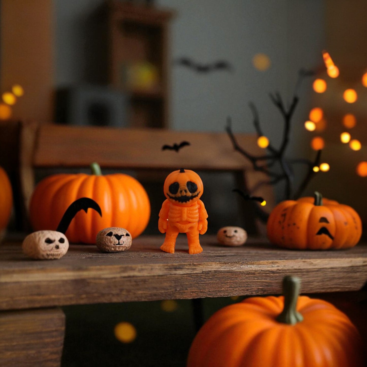 Halloween Flexi Bundle – Articulated Pumpkin, Bat, Spider, Witch, Raven & Skeleton Fidget Toys | Goodie Bag Gift | Favors