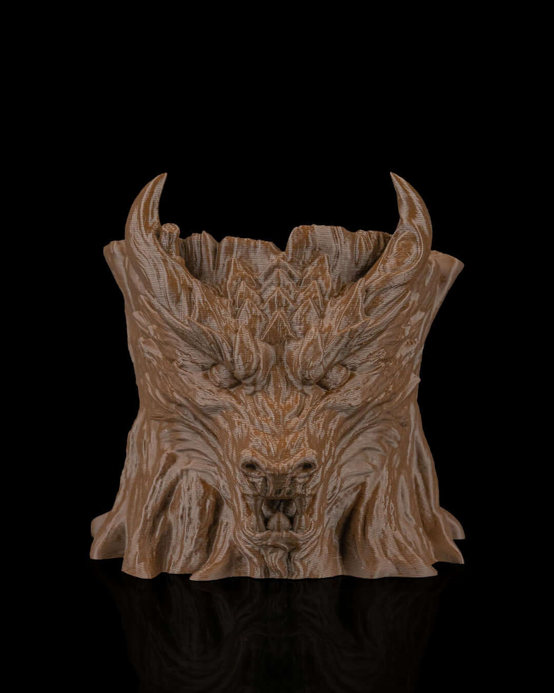 Eco-friendly dragon stump planter with detailed dragon head design for indoor and outdoor gardens