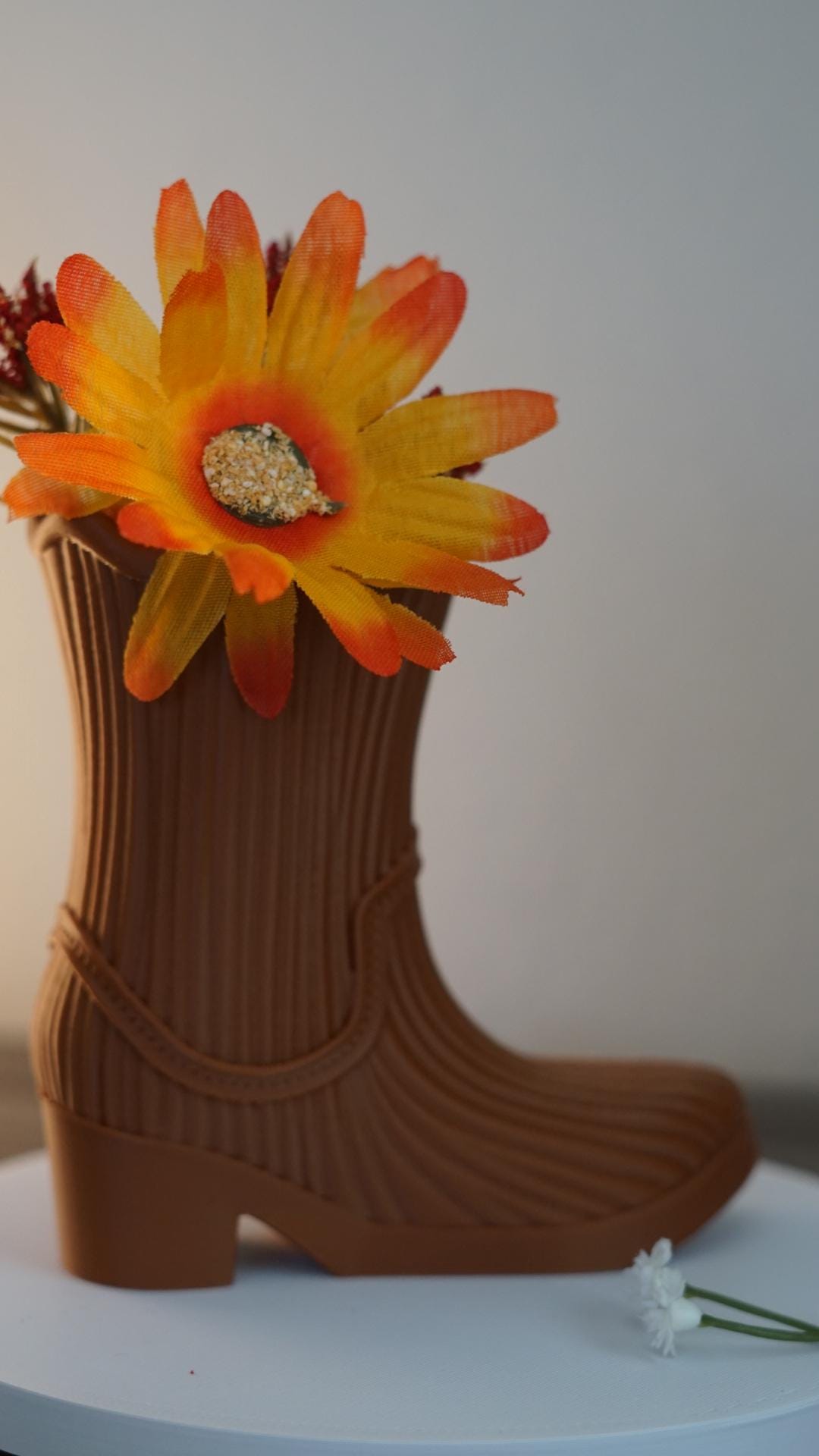 Vase Cowboy Boot Western Decor Planter-Printastic Treasures
