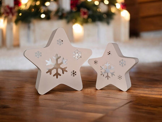 Candle Holder – Snowflake, LED, Christmas Set-Printastic Treasures