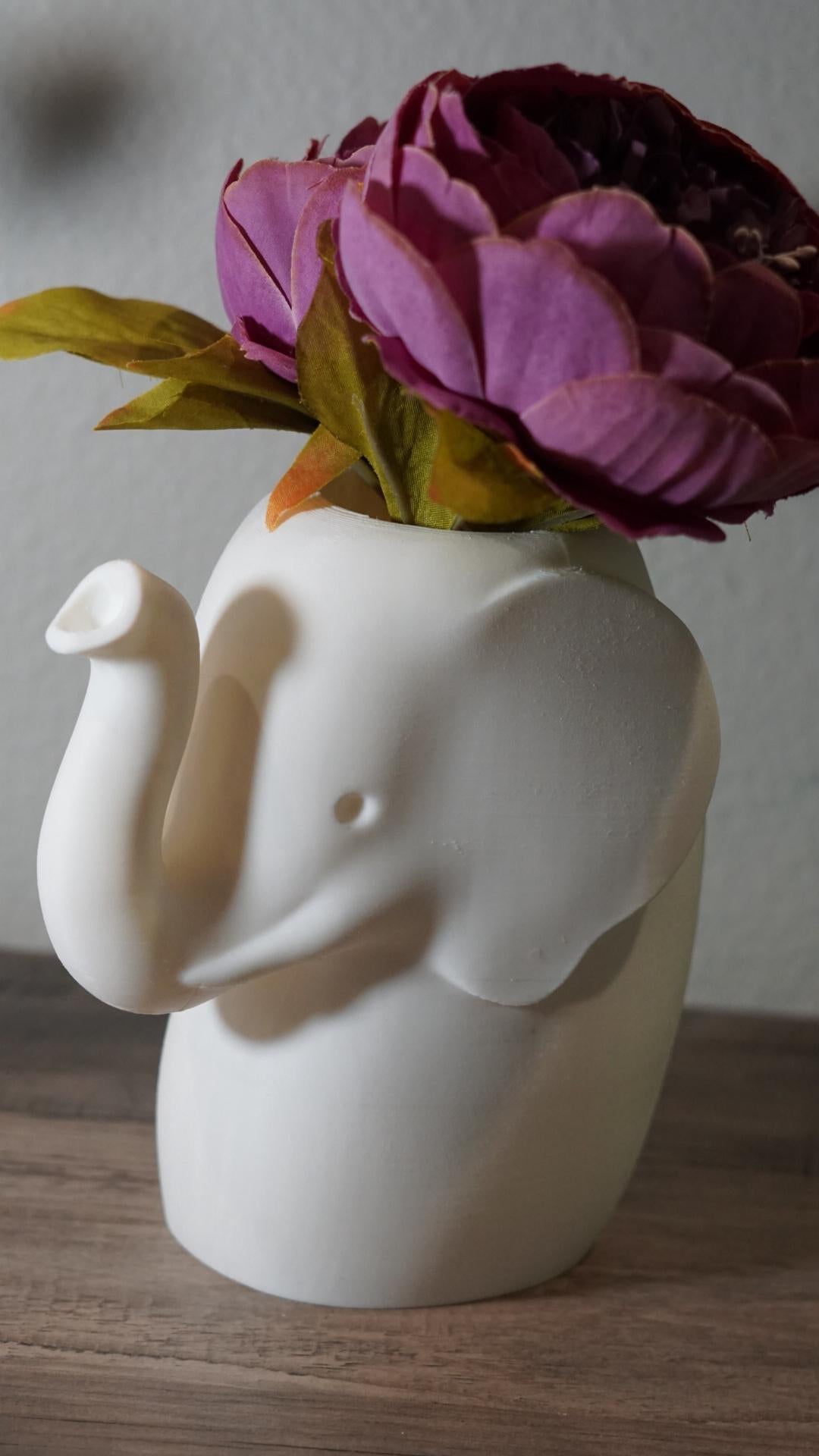 Flower Vase Elephant, Unique Animal Decor-Printastic Treasures