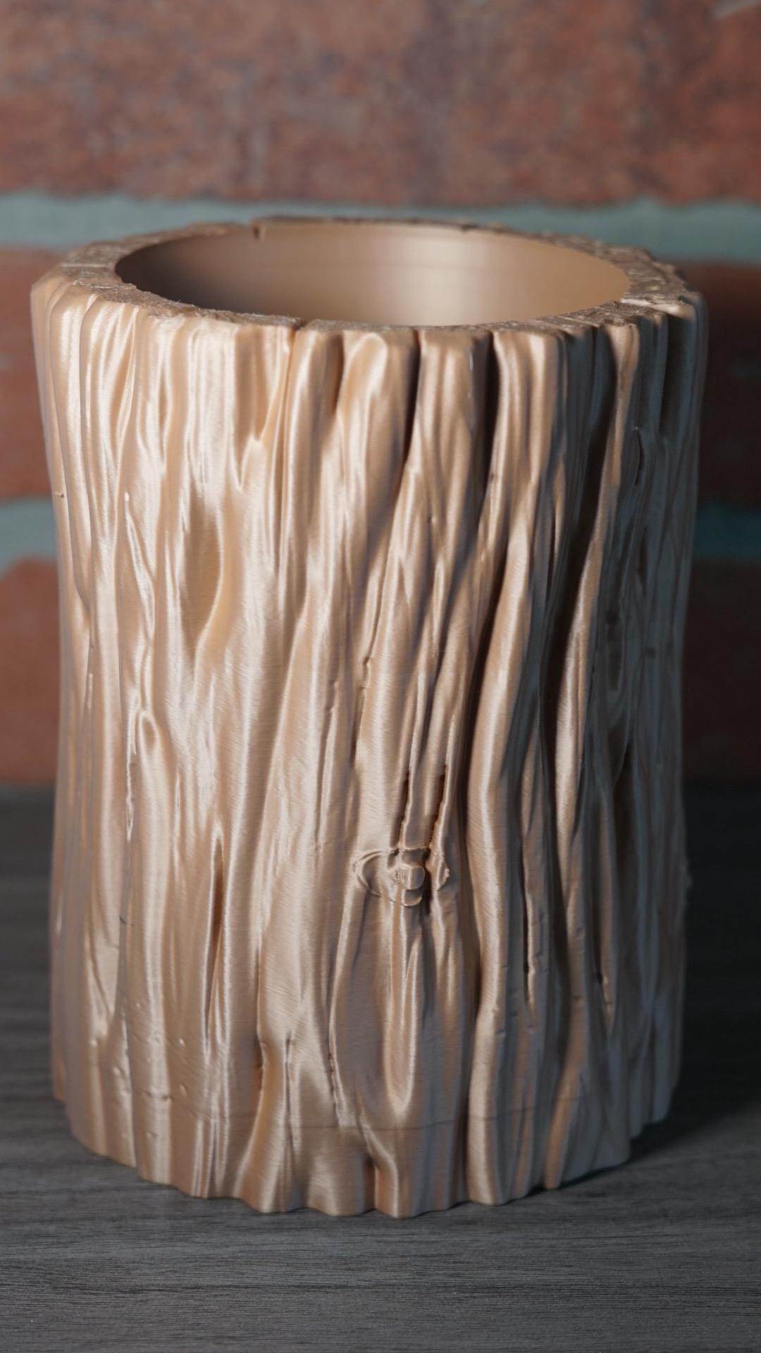 Wood Stump Vase - Rustic Modern Forest Decor-Printastic Treasures
