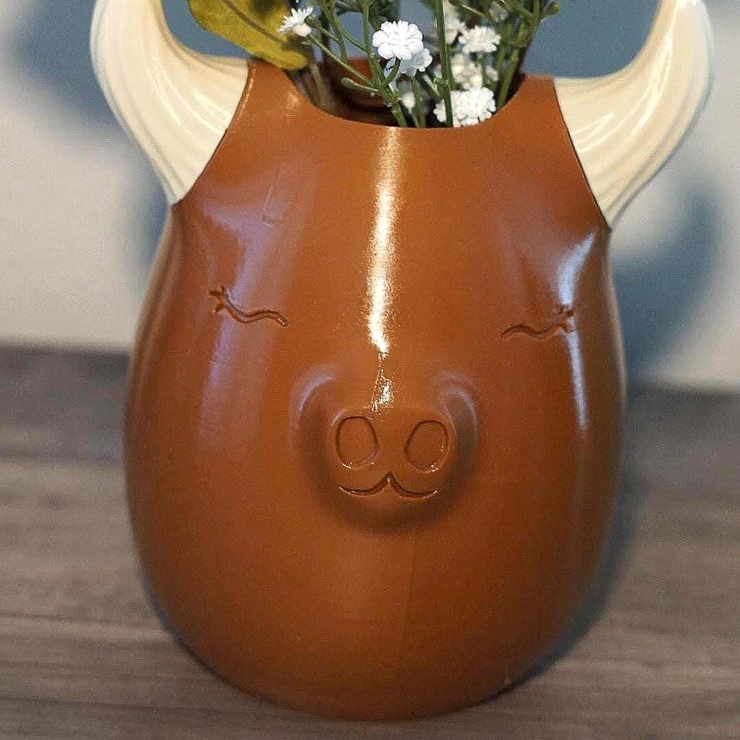 Planter Cow Animal Farmhouse Vase Decor 6"-Printastic Treasures