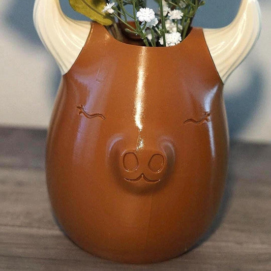 Planter Cow Animal Farmhouse Vase Decor 6"-Printastic Treasures