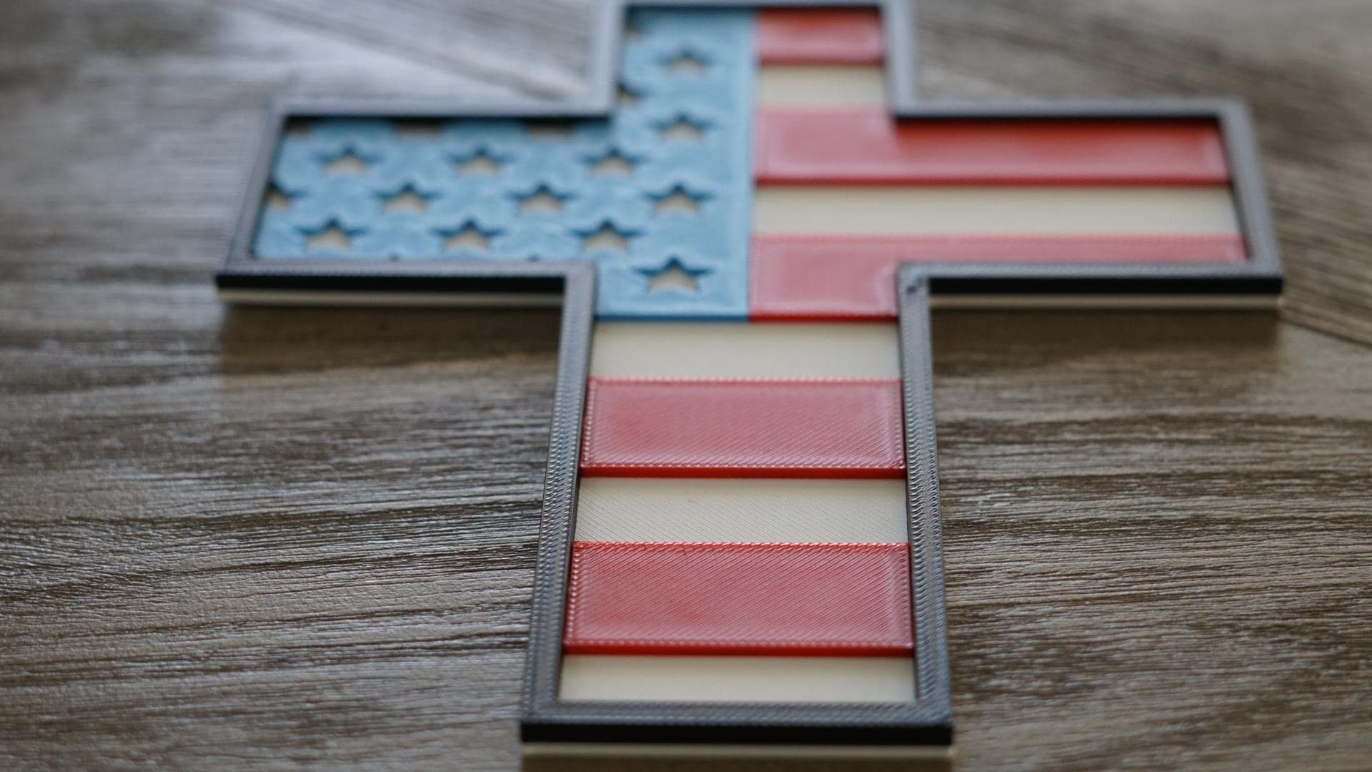 Wall Art, Patriotic Decor, American Flag Cross-Printastic Treasures