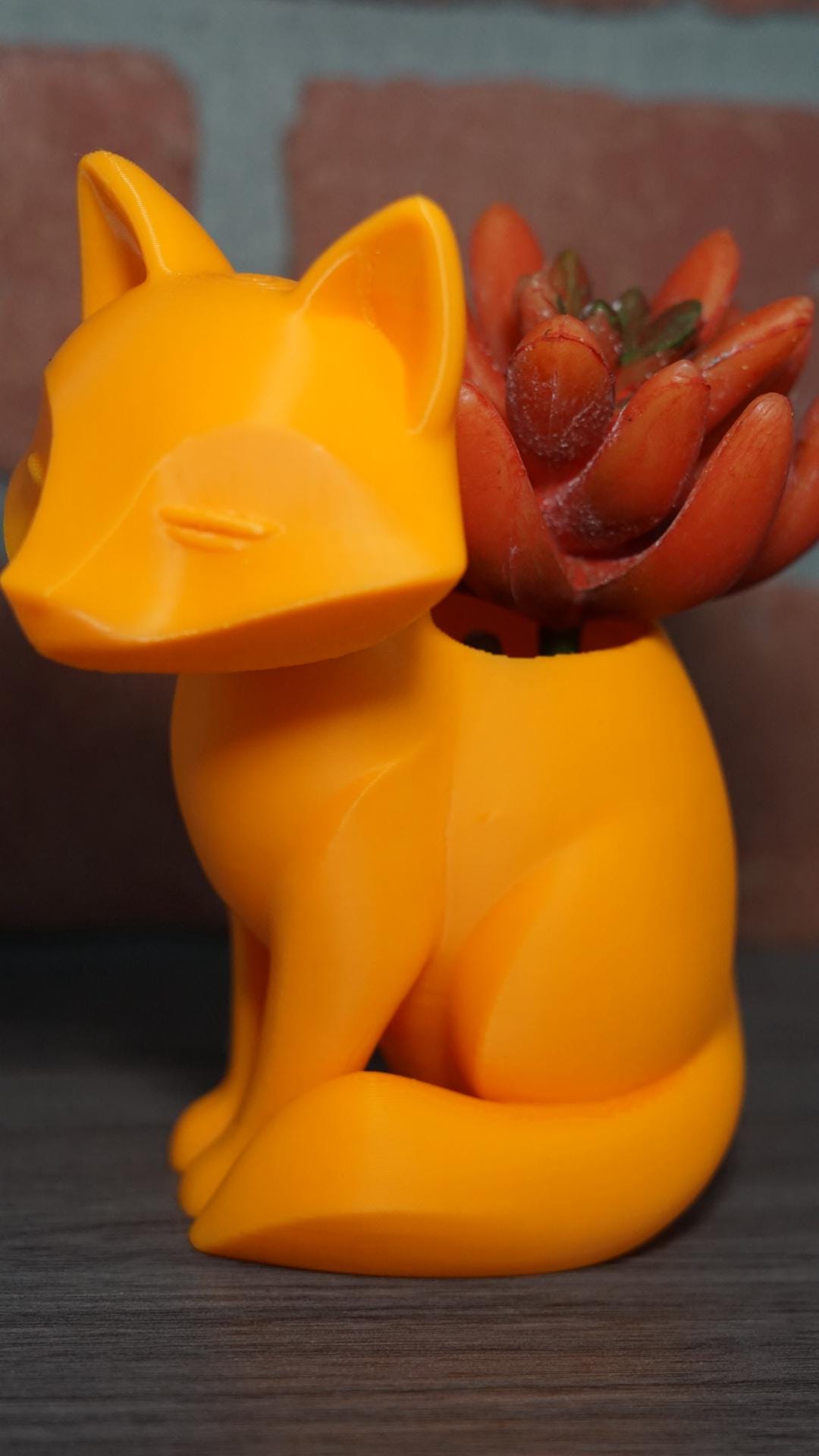 Succulent Planter, Fox Shaped-Printastic Treasures