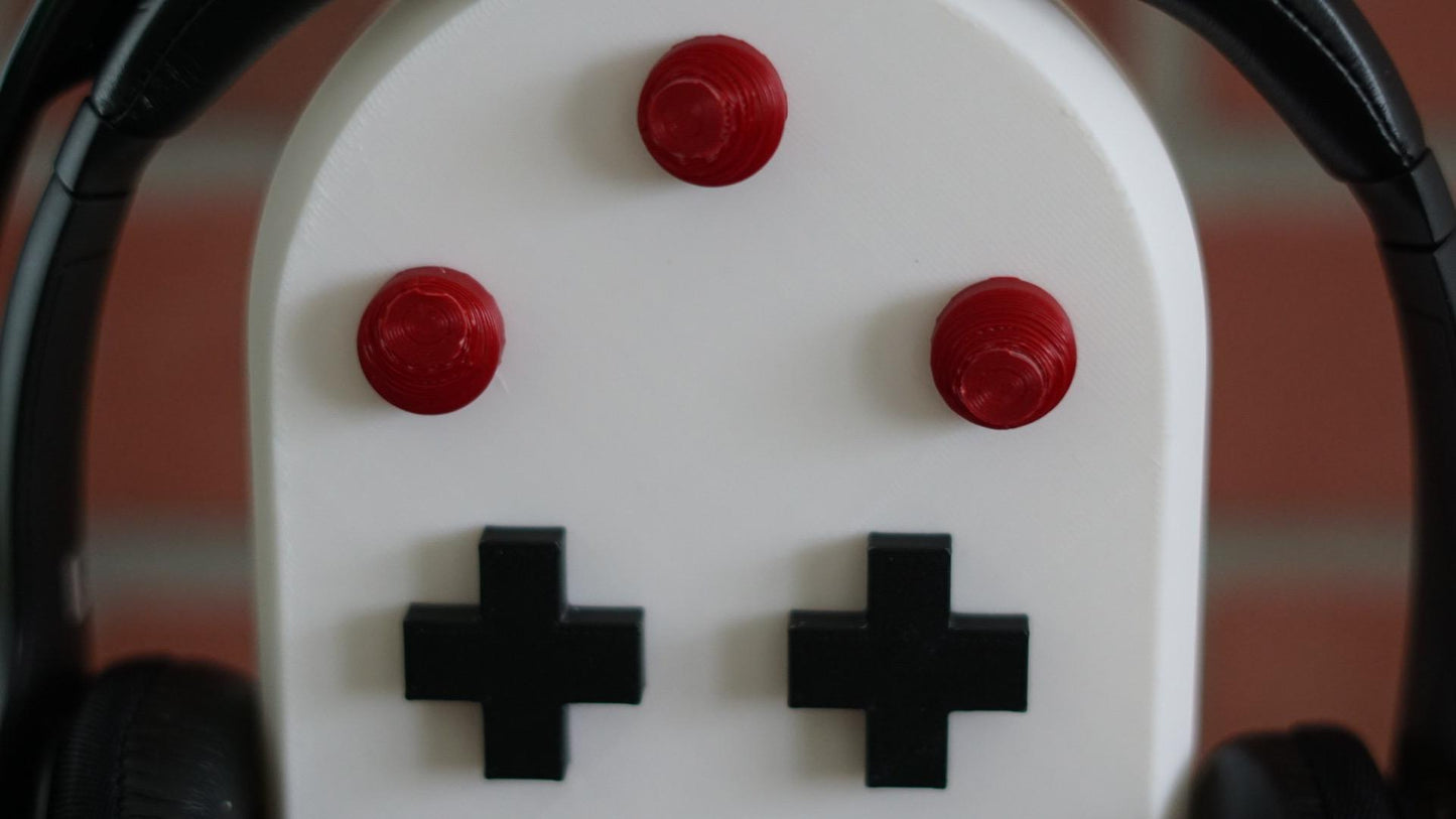 Retro Ghost Shape Headphone Stand - 3D Printed Gaming Mount-Printastic Treasures