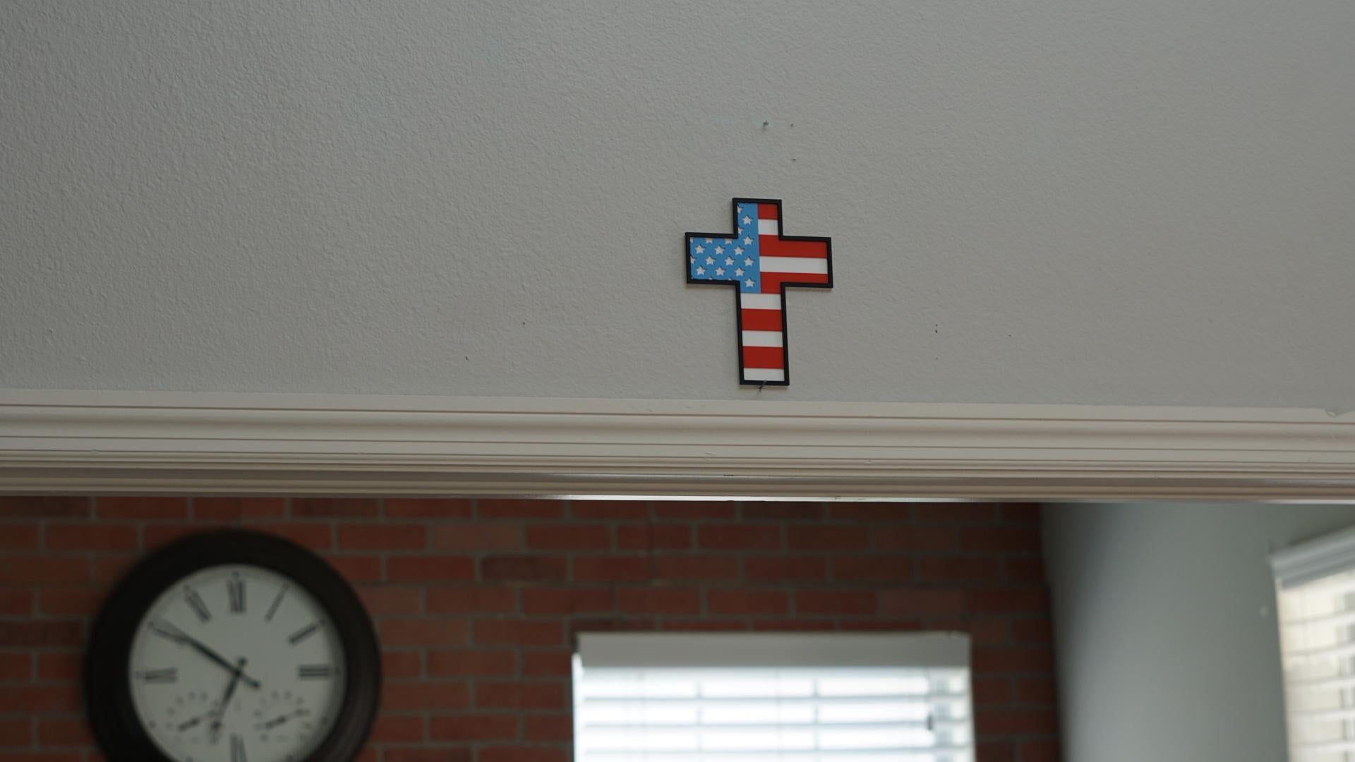 Wall Art, Patriotic Decor, American Flag Cross-Printastic Treasures