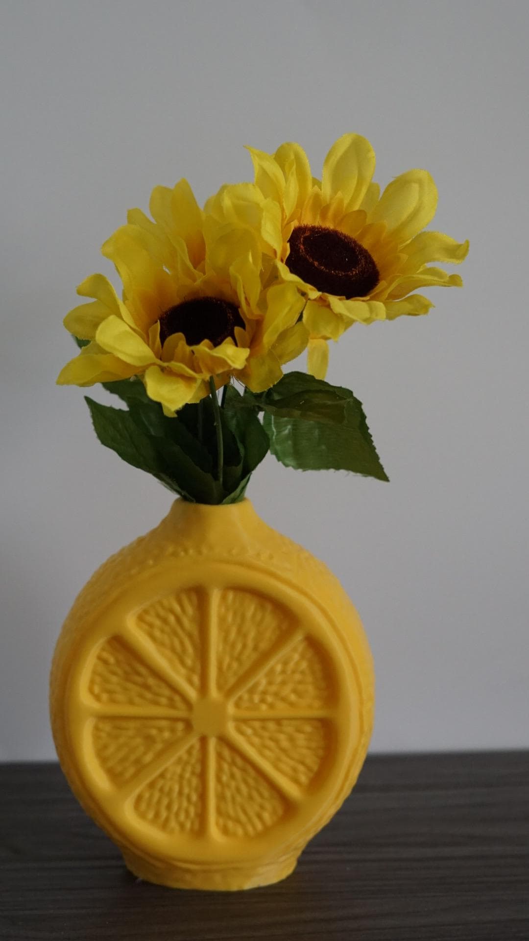 Lemon Vase, Fruit Shaped, Yellow Summer Decor-Printastic Treasures