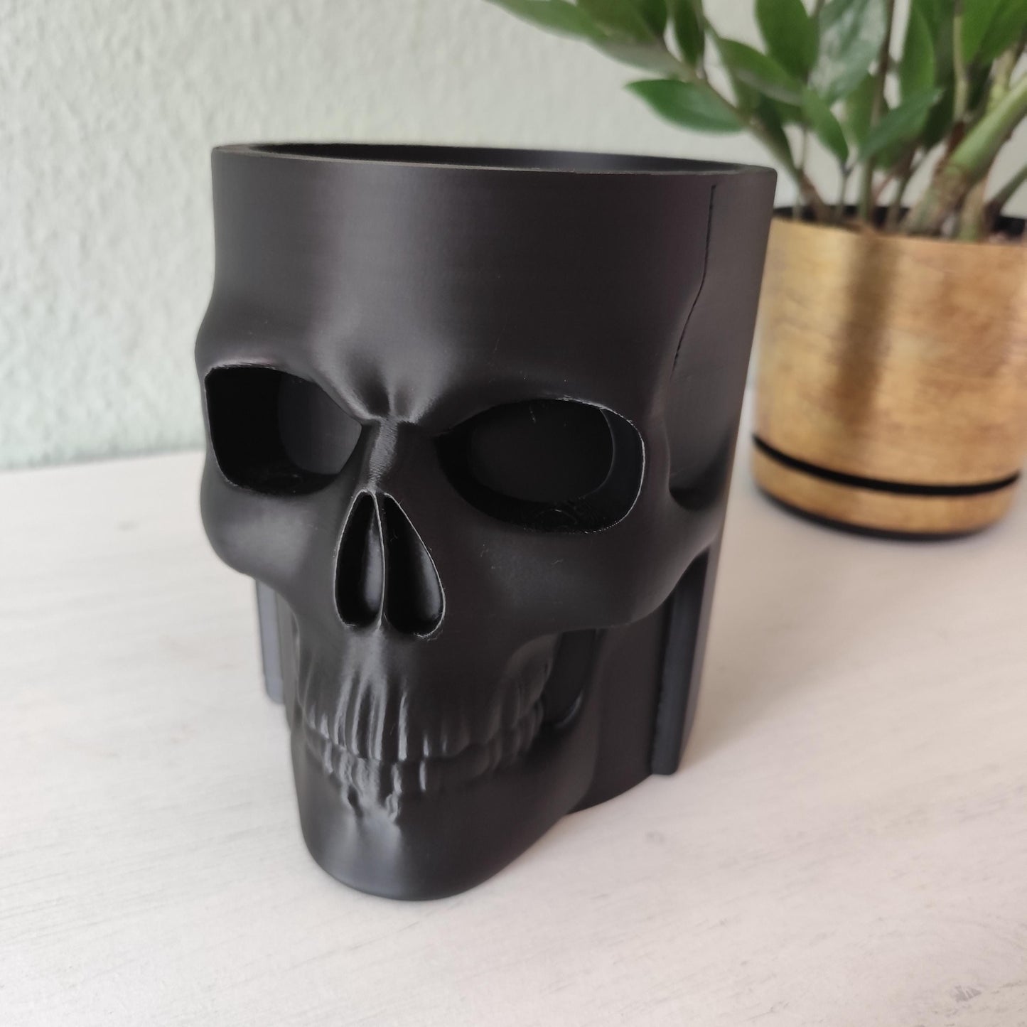 Gothic Skull Bottle Holder - Elegant Liquor Stand for Home Bars-Printastic Treasures