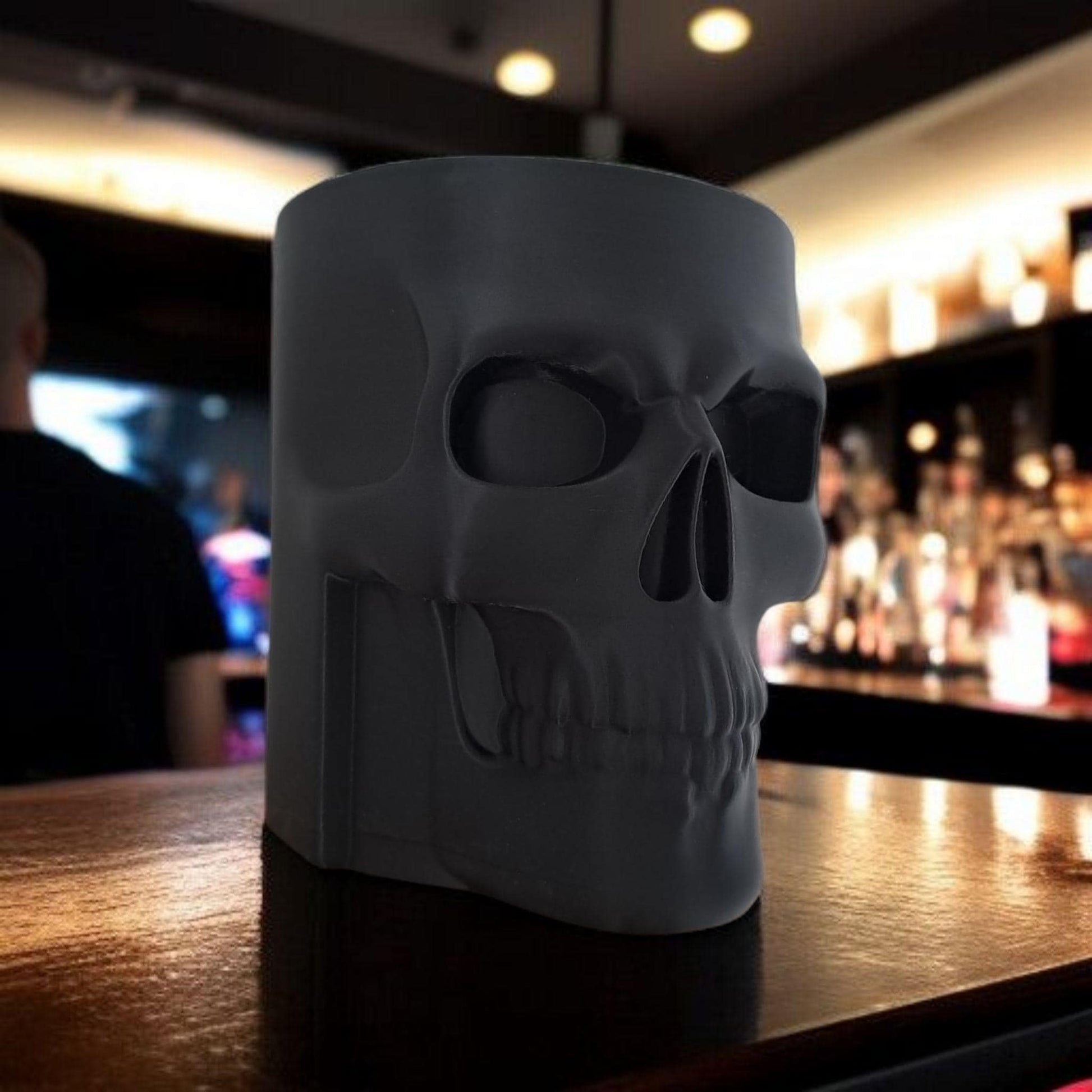 Gothic Skull Bottle Holder - Elegant Liquor Stand for Home Bars-Printastic Treasures