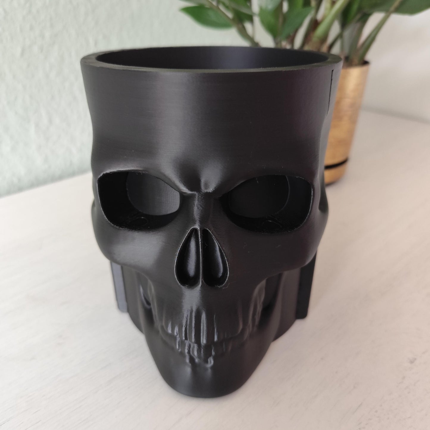 Gothic Skull Bottle Holder - Elegant Liquor Stand for Home Bars-Printastic Treasures
