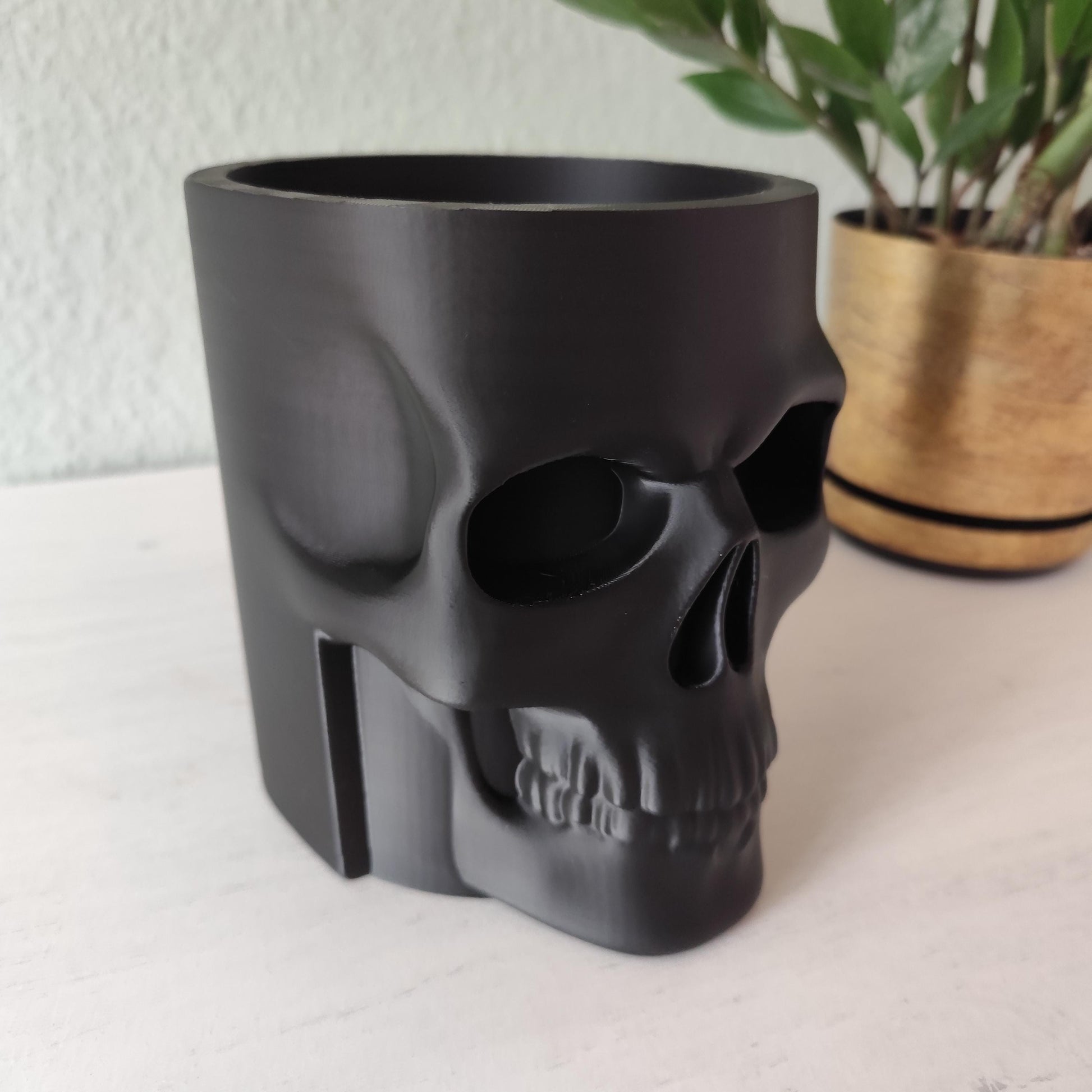 Gothic Skull Bottle Holder - Elegant Liquor Stand for Home Bars-Printastic Treasures