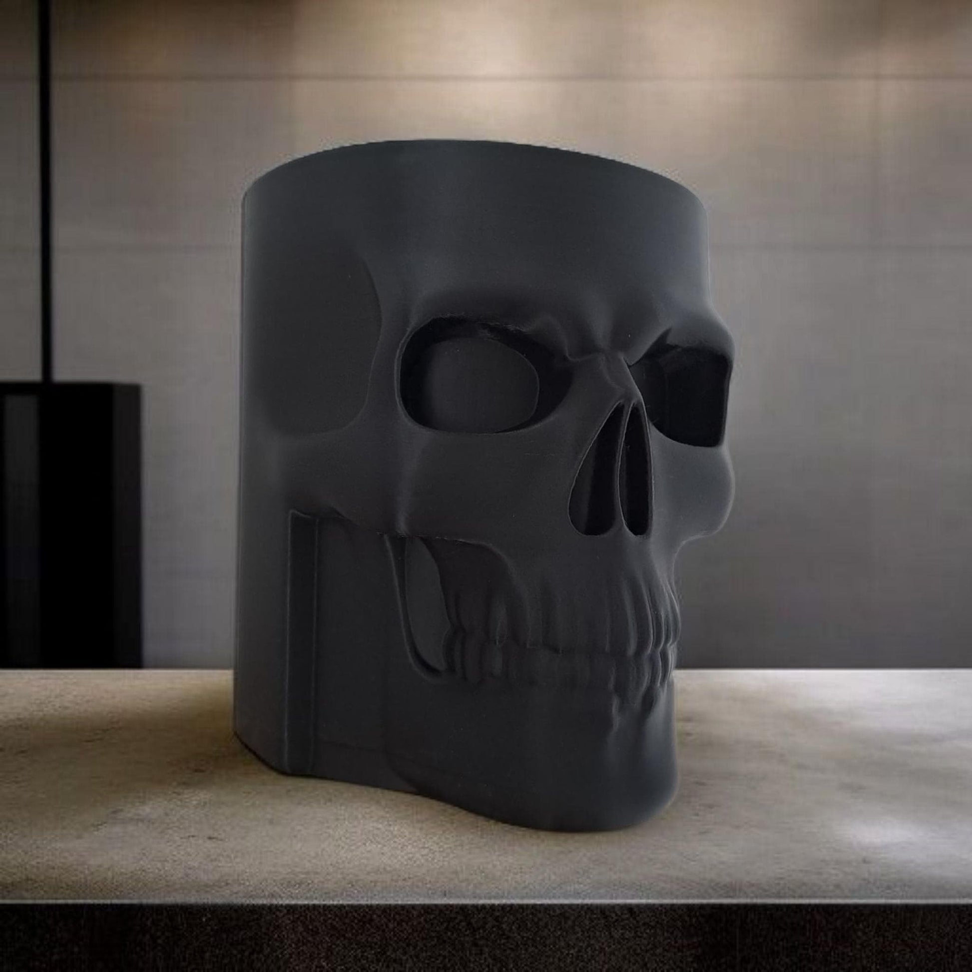 Gothic Skull Bottle Holder - Elegant Liquor Stand for Home Bars-Printastic Treasures