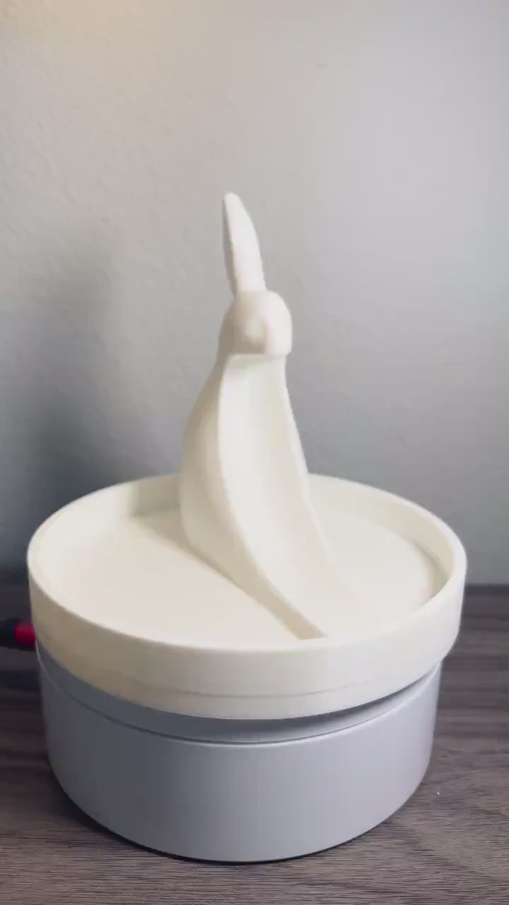 Elegant Bunny Catch-All Tray | 3D Printed Hare Jewelry Dish | Modern Key Holder | Minimalist Home Decor | Unique Gift Idea