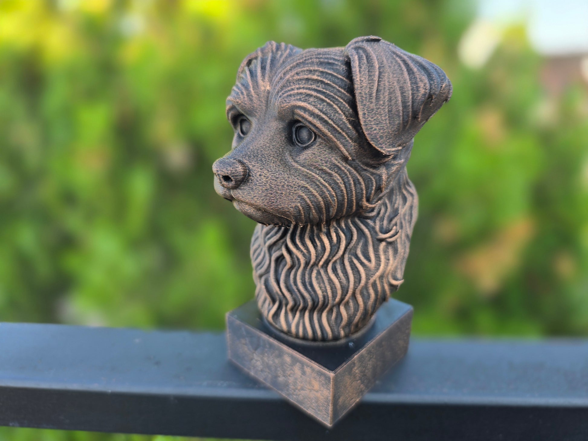 Dog Memorial, Yorkipoo, Bronze-Look Urn Bust-Printastic Treasures