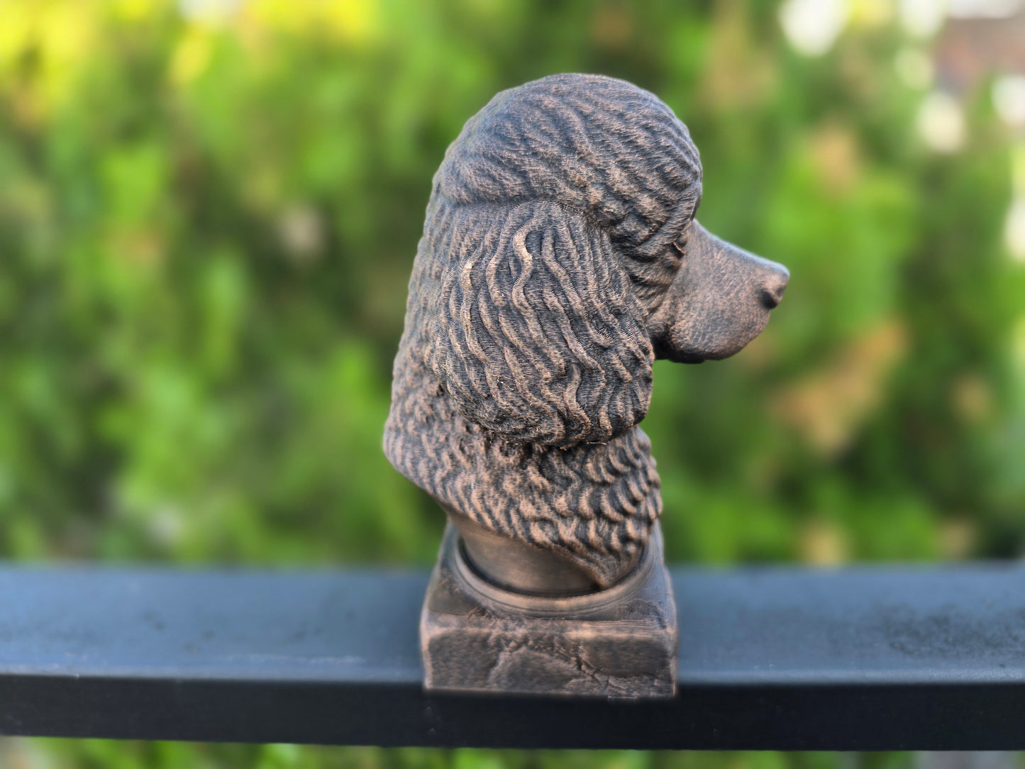 Dog Memorial, Toy Poodle, Bronze-Look Urn Bust-Printastic Treasures