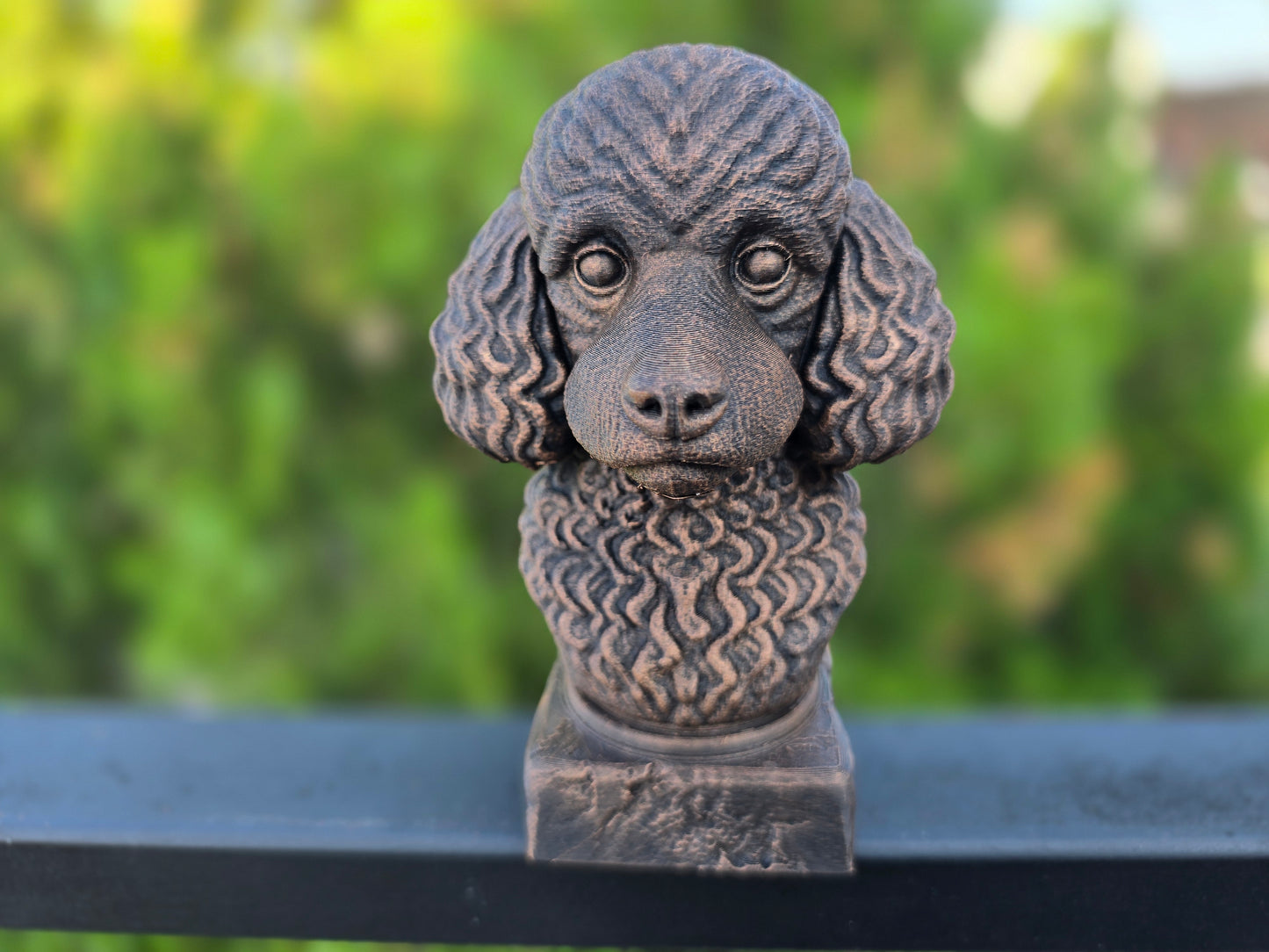 Dog Memorial, Toy Poodle, Bronze-Look Urn Bust-Printastic Treasures