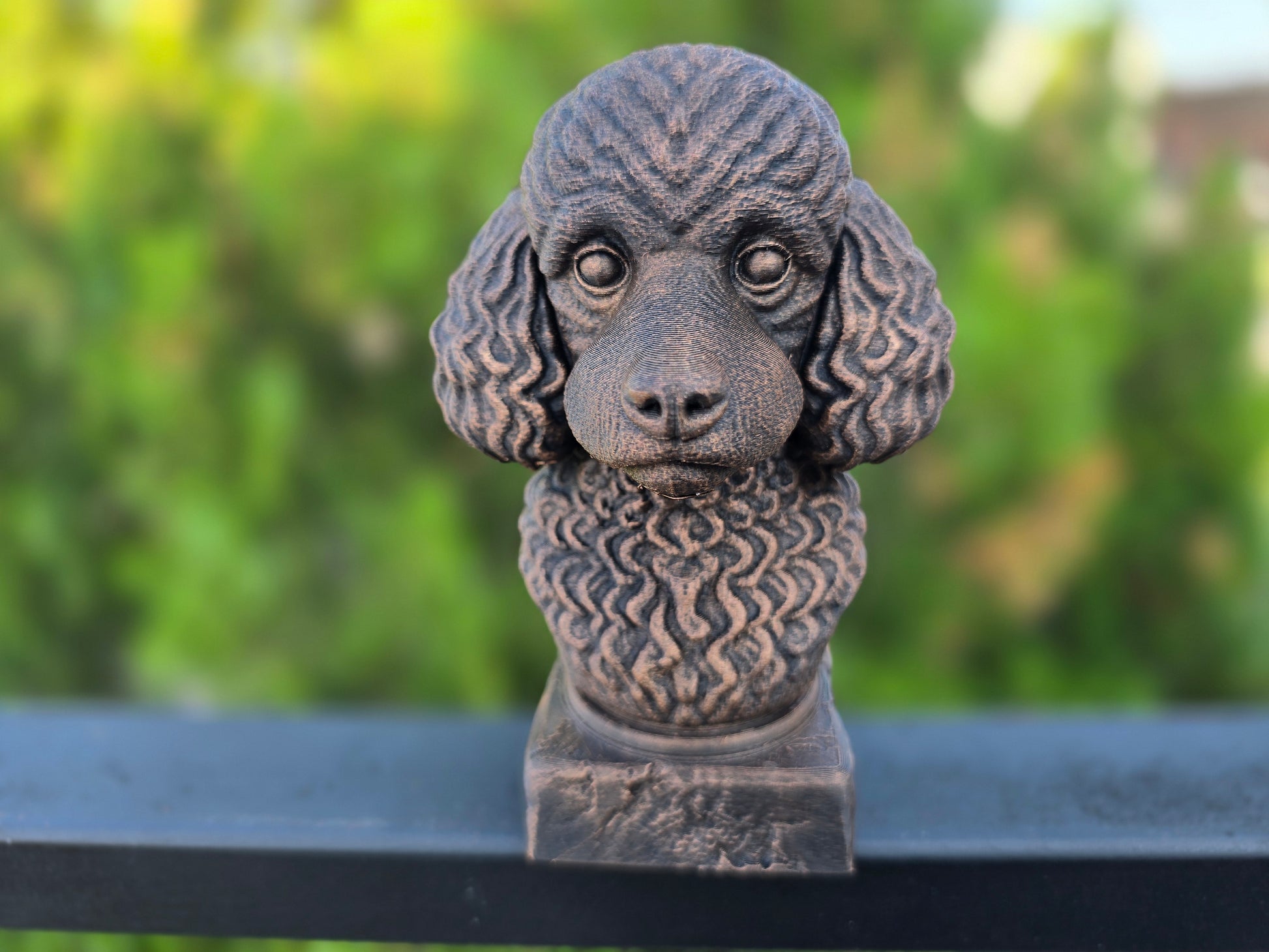 Dog Memorial, Toy Poodle, Bronze-Look Urn Bust-Printastic Treasures