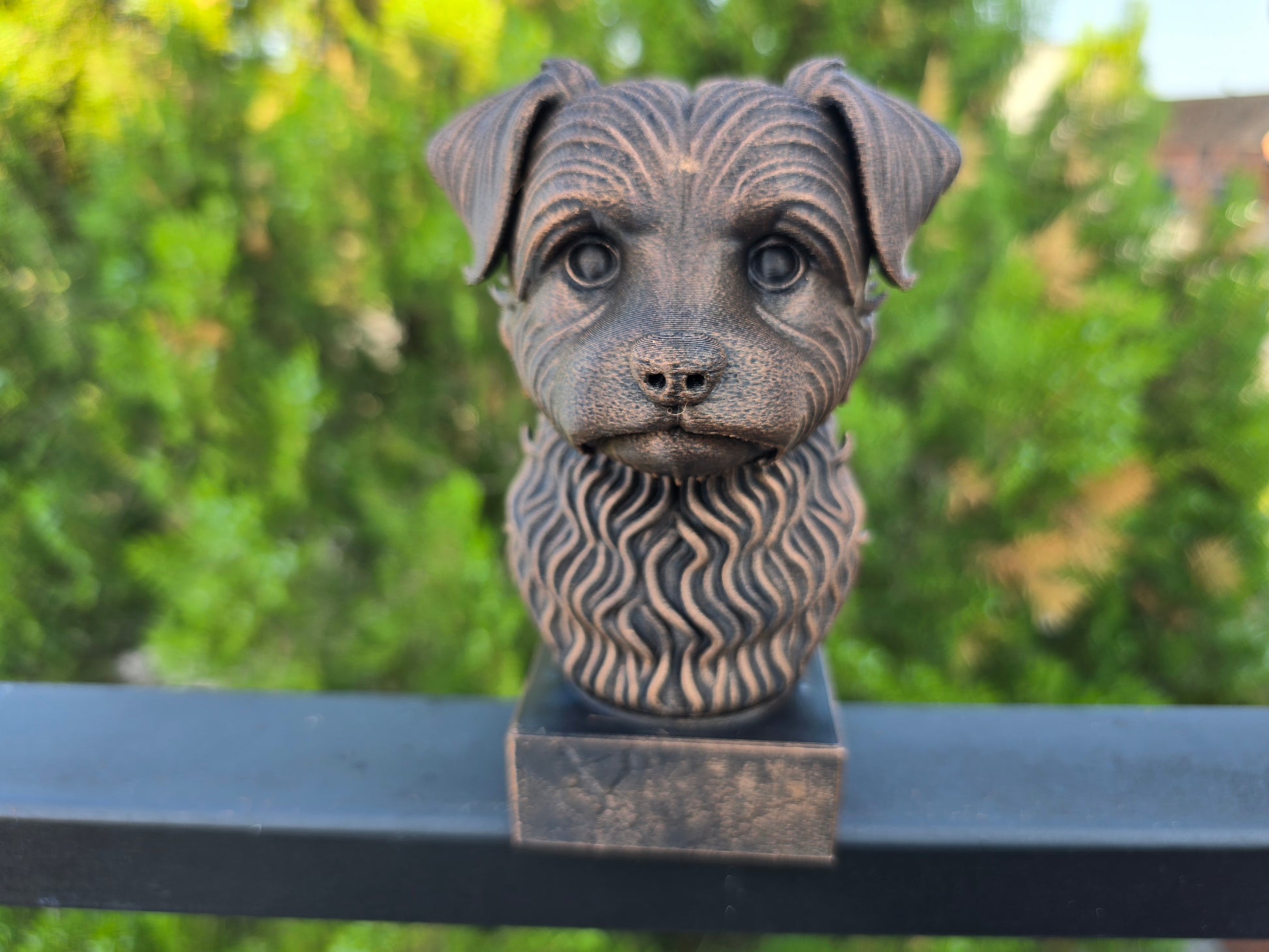 Dog Memorial, Yorkipoo, Bronze-Look Urn Bust-Printastic Treasures