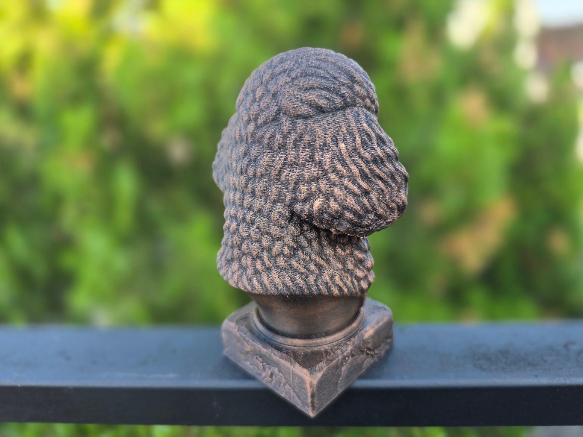 Dog Memorial, Toy Poodle, Bronze-Look Urn Bust-Printastic Treasures