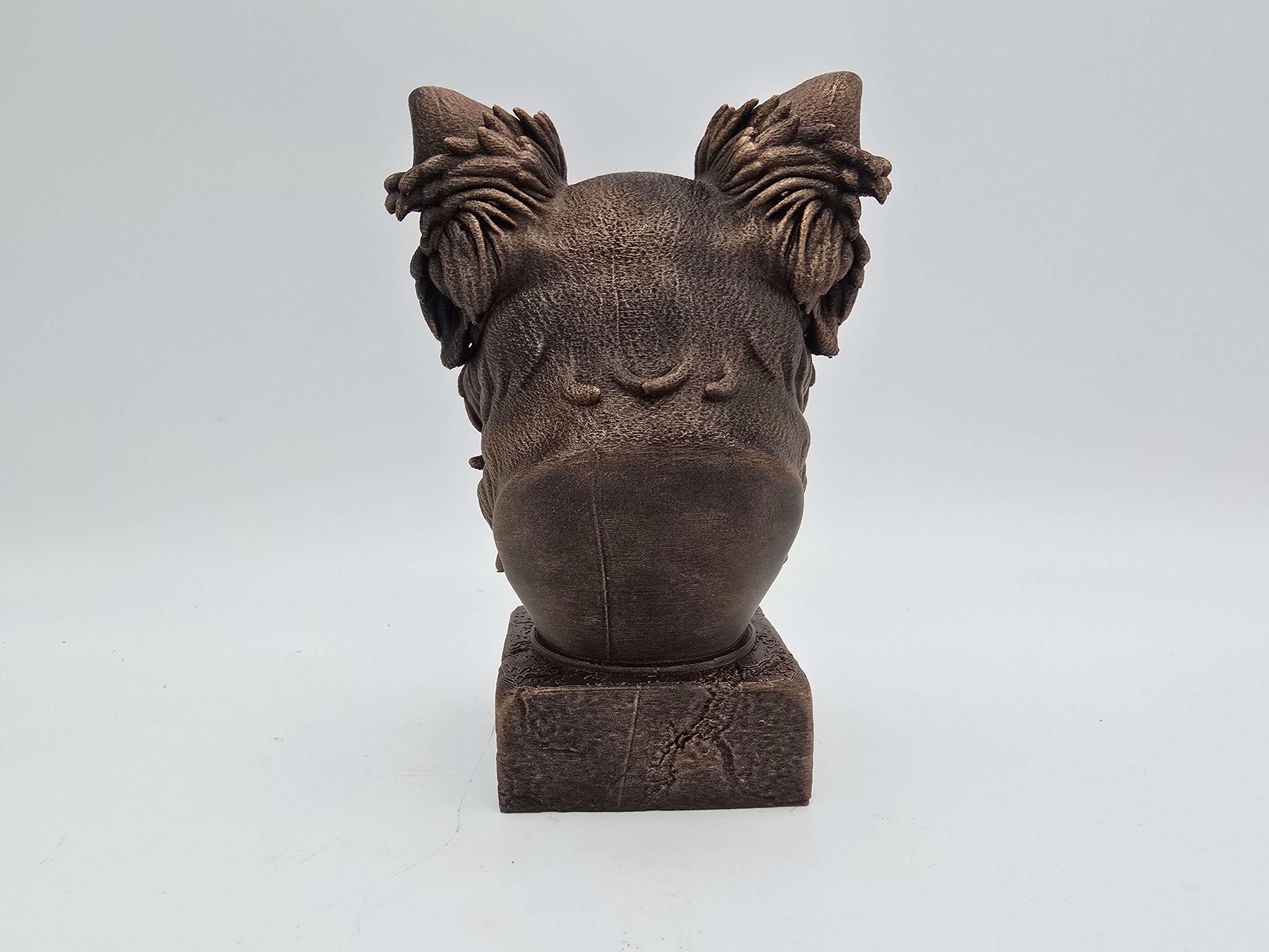 Dog Memorial, Long Haired Chihuahua, Bronze-Look Urn Bust-Printastic Treasures