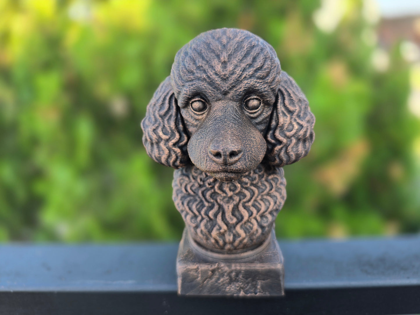 Dog Memorial, Toy Poodle, Bronze-Look Urn Bust-Printastic Treasures